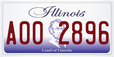 IL license plate A002896