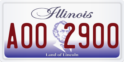 IL license plate A002900