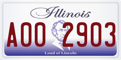 IL license plate A002903
