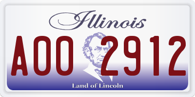 IL license plate A002912