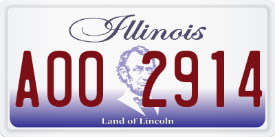 IL license plate A002914