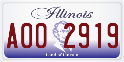 IL license plate A002919