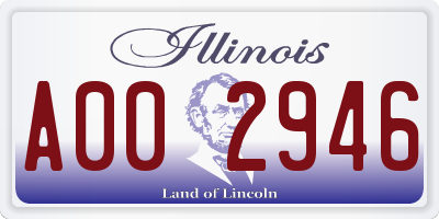 IL license plate A002946