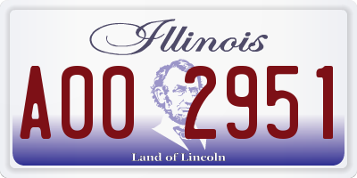 IL license plate A002951