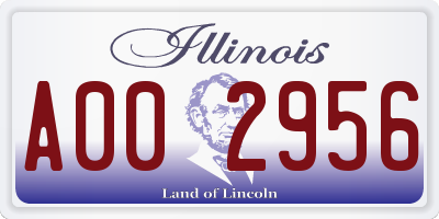 IL license plate A002956