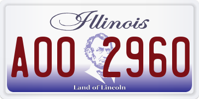 IL license plate A002960