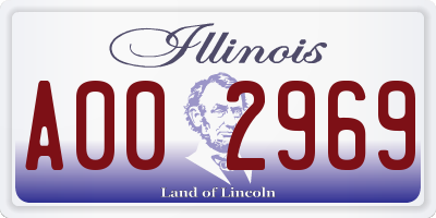IL license plate A002969
