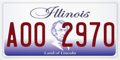 IL license plate A002970