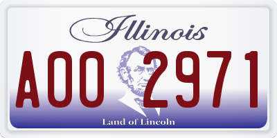 IL license plate A002971