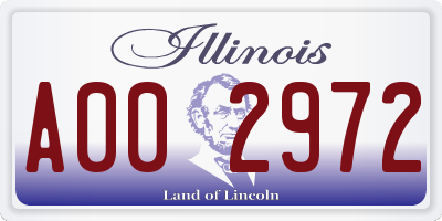 IL license plate A002972