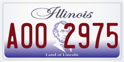 IL license plate A002975