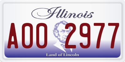 IL license plate A002977