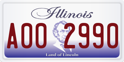 IL license plate A002990