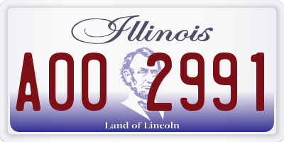 IL license plate A002991