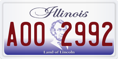 IL license plate A002992