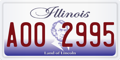 IL license plate A002995