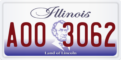 IL license plate A003062