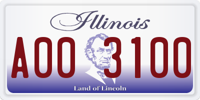 IL license plate A003100