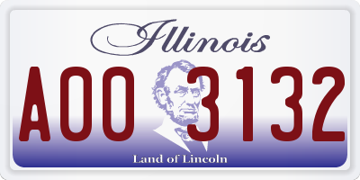 IL license plate A003132