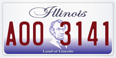 IL license plate A003141