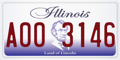 IL license plate A003146