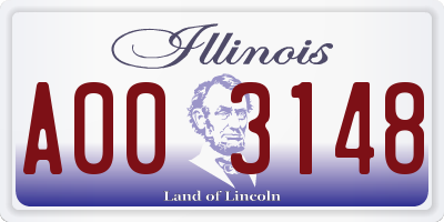 IL license plate A003148