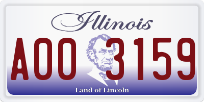 IL license plate A003159