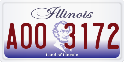 IL license plate A003172