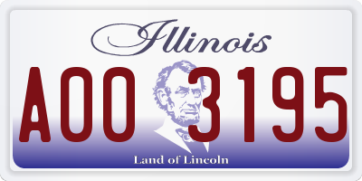 IL license plate A003195