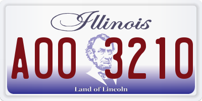 IL license plate A003210