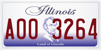 IL license plate A003264