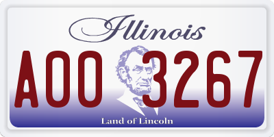 IL license plate A003267