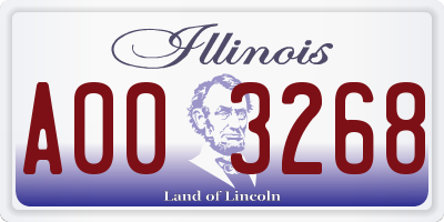 IL license plate A003268
