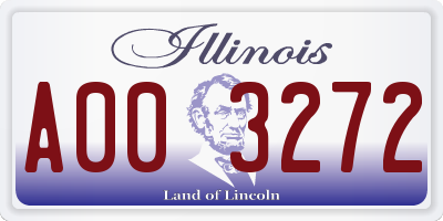 IL license plate A003272