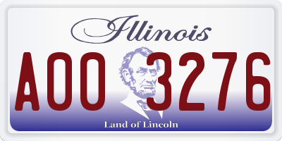IL license plate A003276