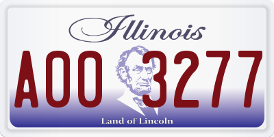 IL license plate A003277