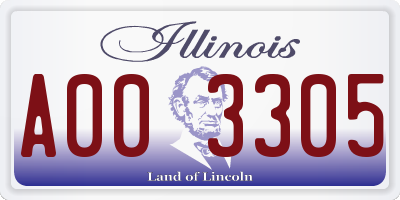 IL license plate A003305
