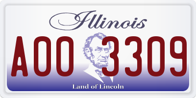 IL license plate A003309