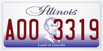 IL license plate A003319