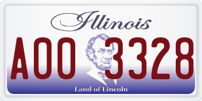 IL license plate A003328