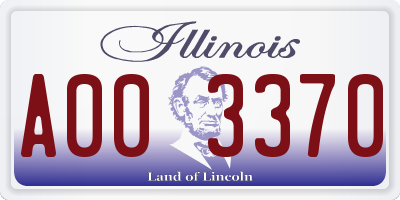 IL license plate A003370