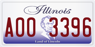 IL license plate A003396