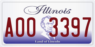 IL license plate A003397