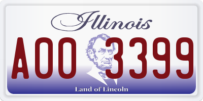 IL license plate A003399