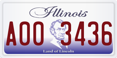 IL license plate A003436