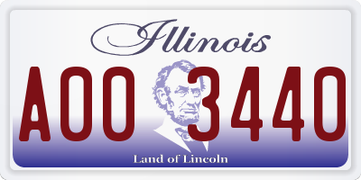 IL license plate A003440