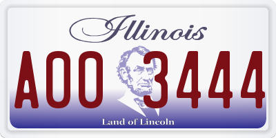 IL license plate A003444