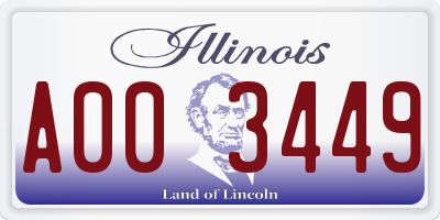 IL license plate A003449