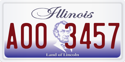 IL license plate A003457