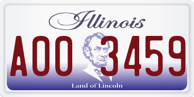 IL license plate A003459